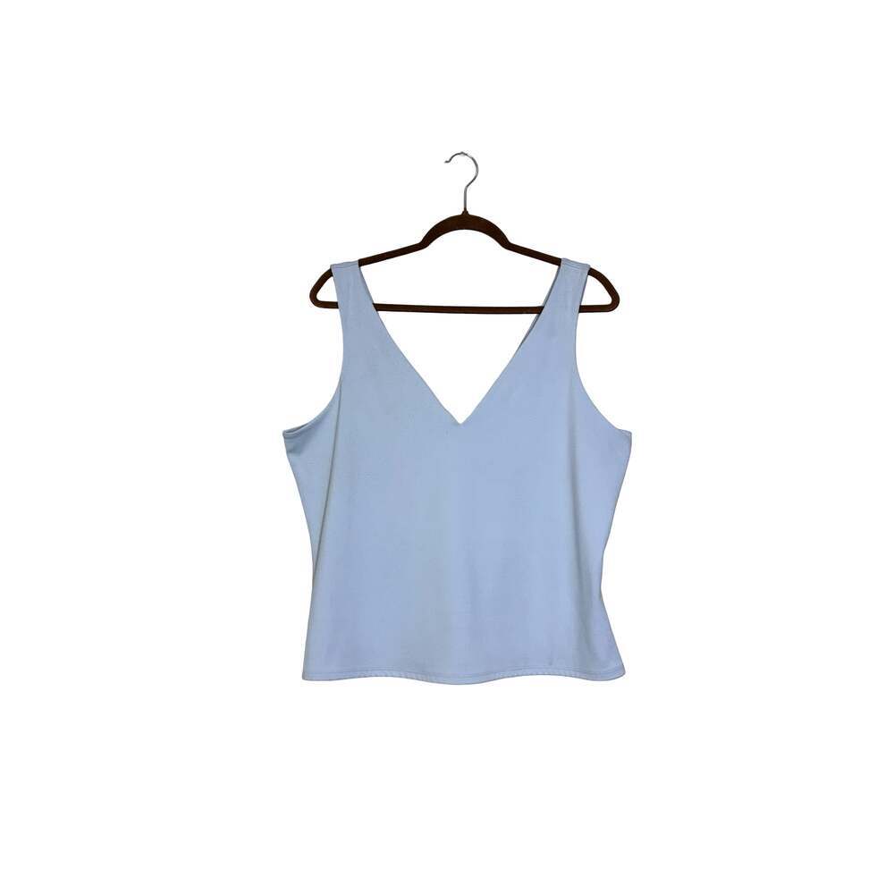 Express Body Contour V-Neck Tank Top Light Blue Size XL